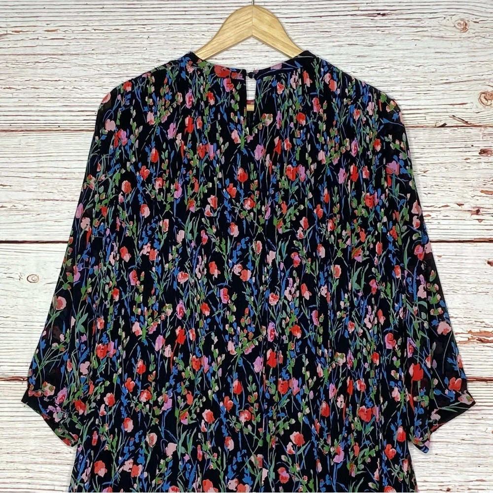 NWT Zara The Annie Dress Floral Pleated Dress Sz M - Picture 15 of 16